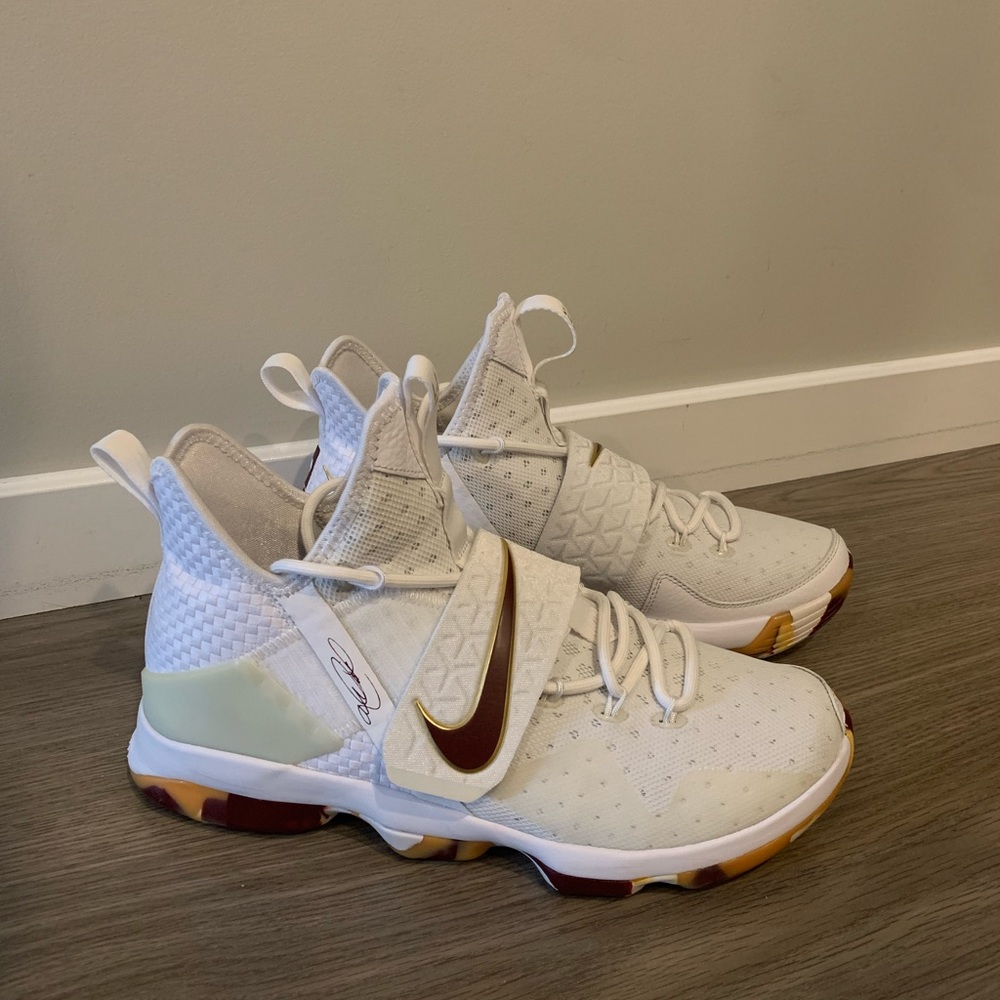 Authentic Lebron 14 White Wine Shoes